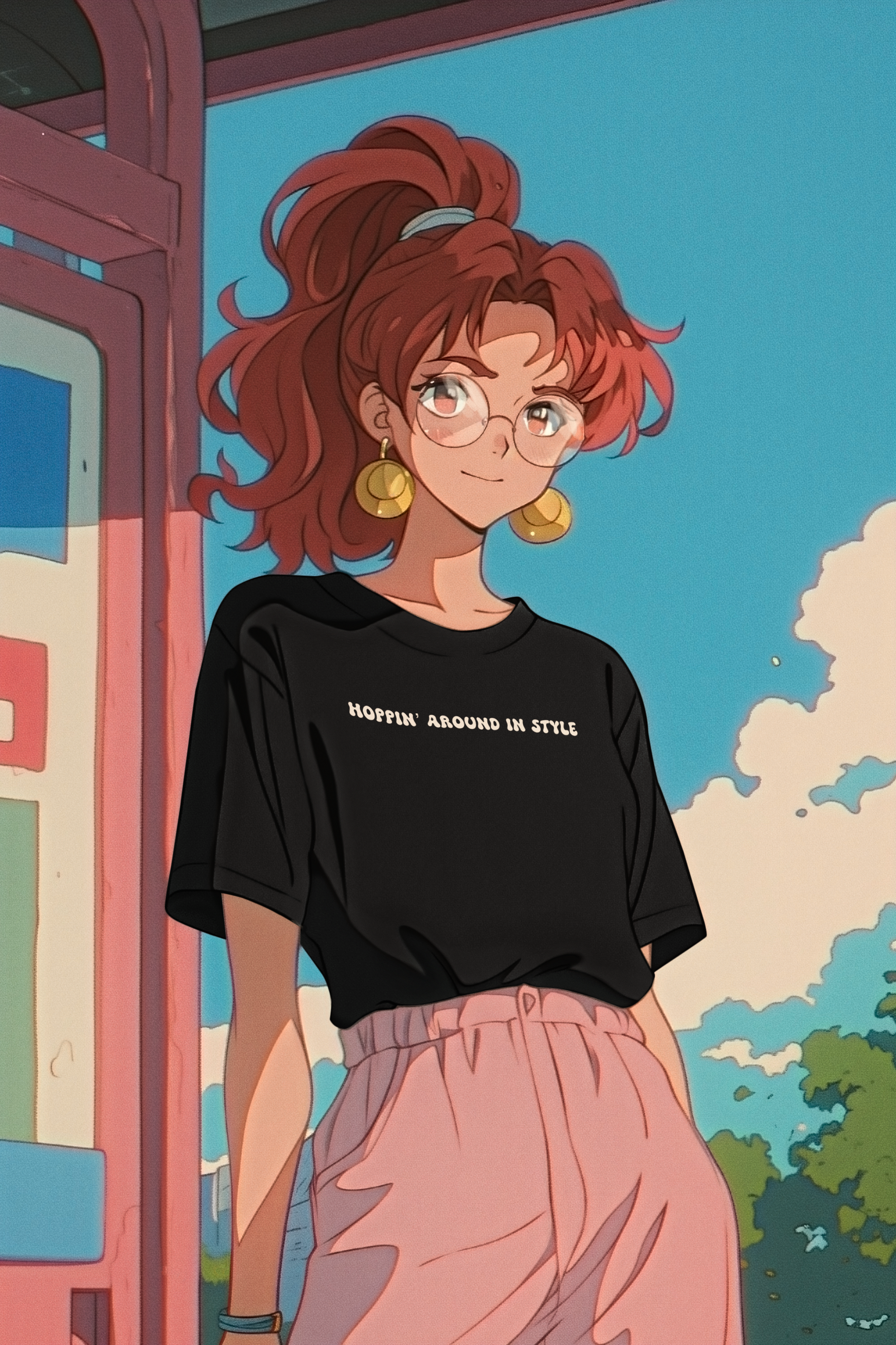 Hoppin’ in Style Graphic Tee – Cute Bunny T-Shirt for Rabbit Lovers