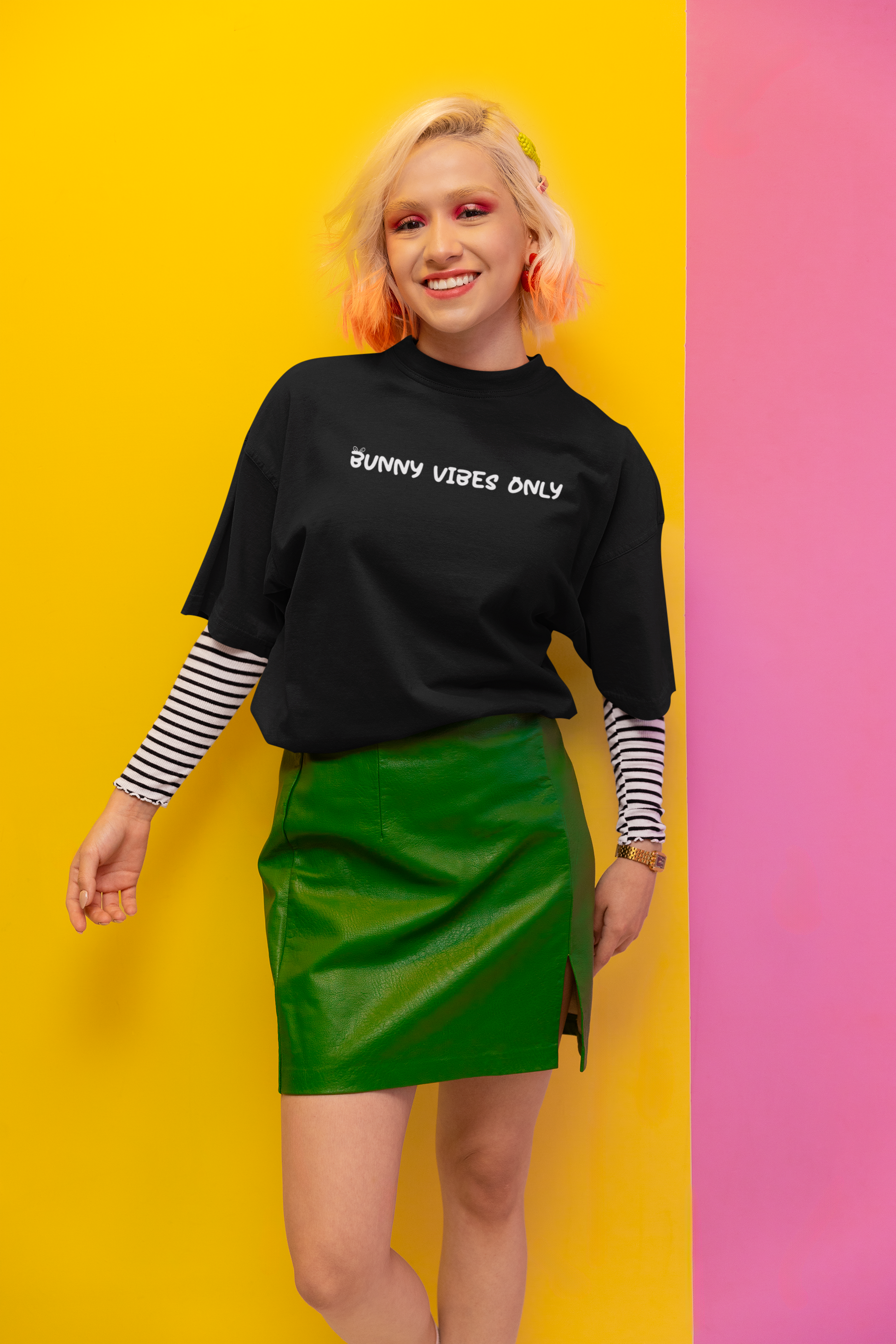 Bunny Vibes Only Graphic Tee – Cute Bunny T-Shirt for Rabbit Lovers