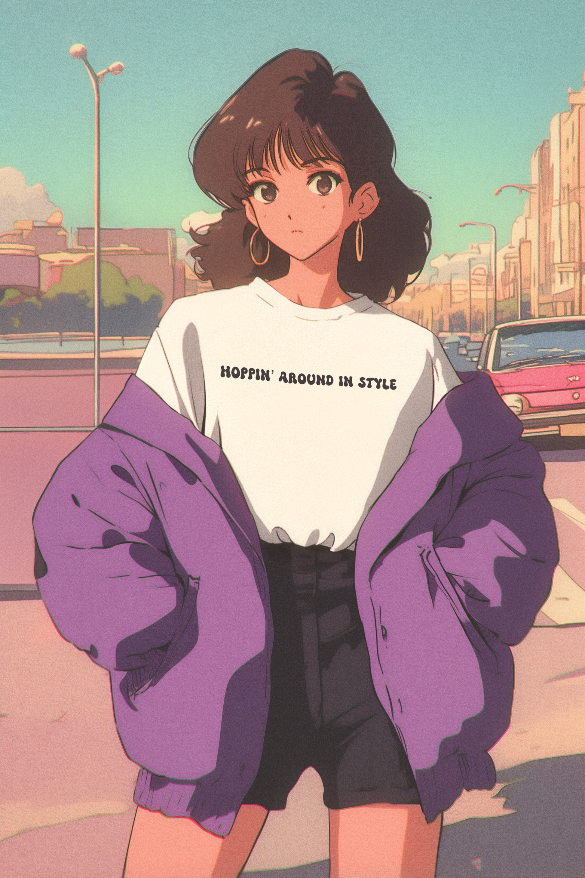 Hoppin’ in Style Graphic Tee – Cute Bunny T-Shirt for Rabbit Lovers