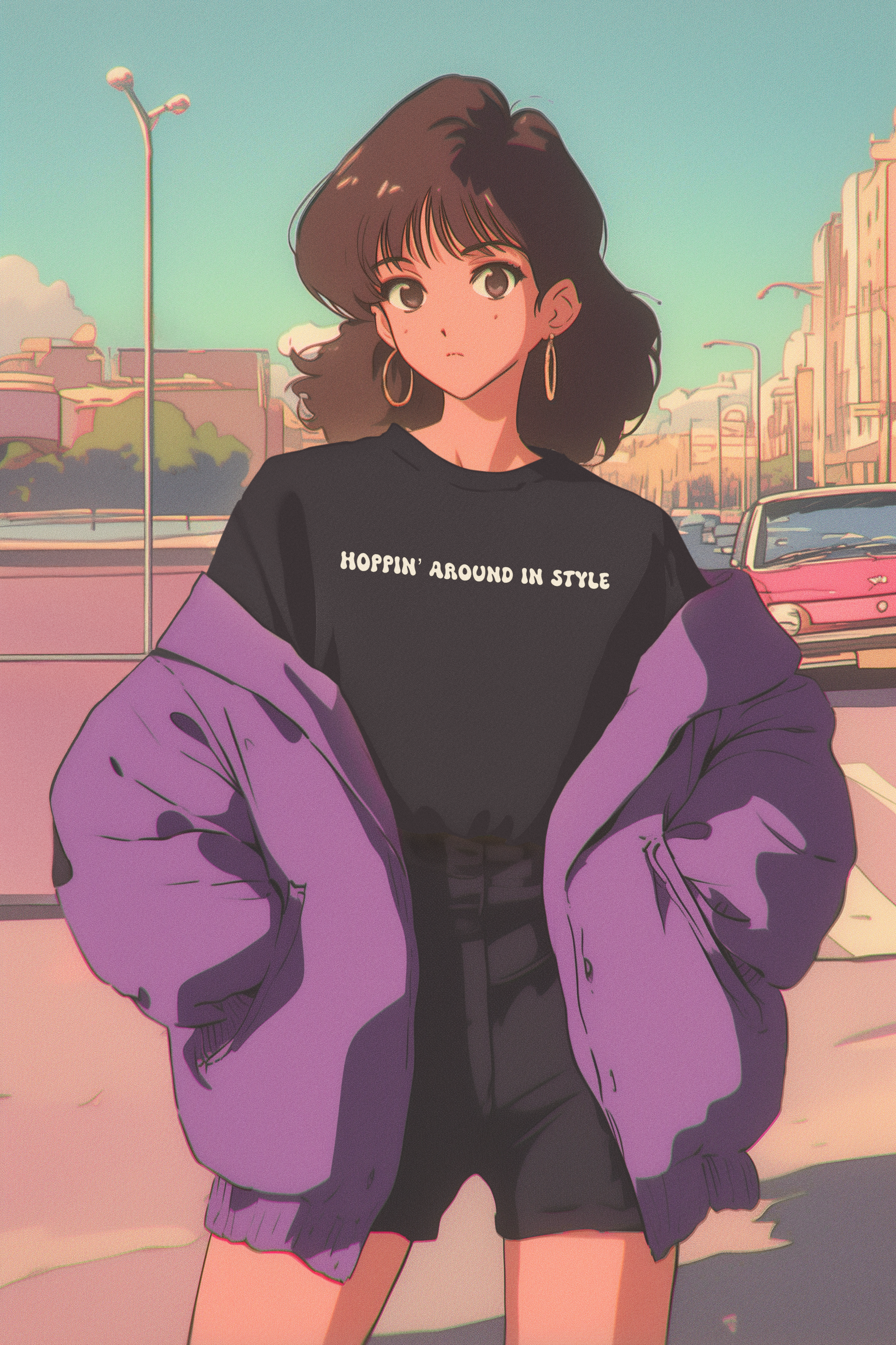 Hoppin’ in Style Graphic Tee – Cute Bunny T-Shirt for Rabbit Lovers